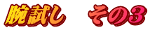腕試し　その３