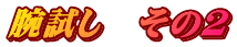 腕試し　その２