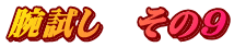 腕試し　その９