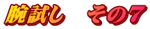 腕試し　その７